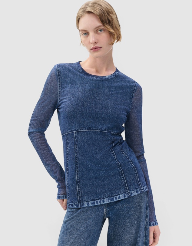 rag & bone - rb Miramar Mesh Long Sleeve Tee
