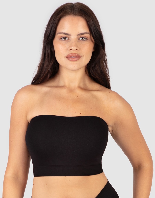 B Free Intimate Apparel - Sleek Bandeau Top with Silicone Bra Pads (A-B- C-D-DD) Cup