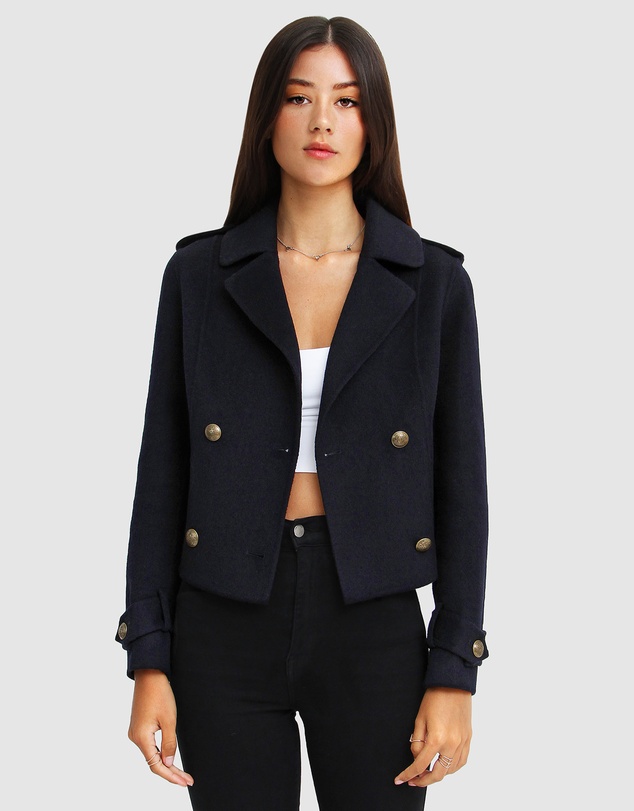 Belle & Bloom - Better Off Military Peacoat