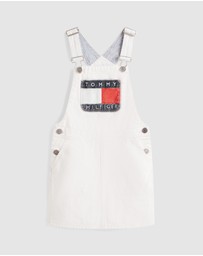 Tommy Hilfiger - Heritage Logo Pocket Denim Dungaree Dress - Teens