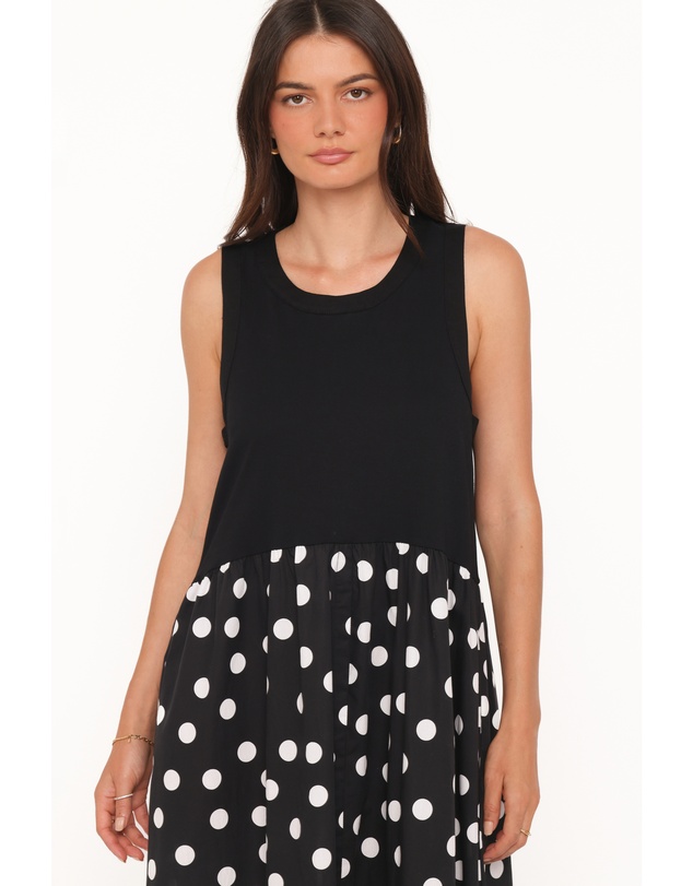 Petal & Pup - Glenda Maxi Dress - Black Polka Dot