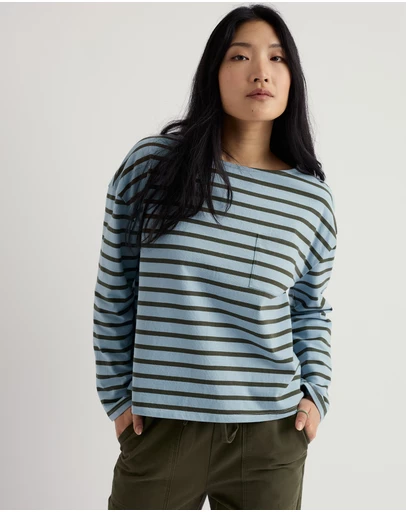Seasalt - Seasalt Cornwall Blue Beach Boat Organic Cotton Jersey Top