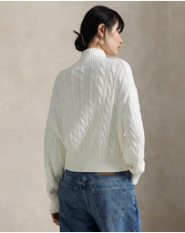 Polo Ralph Lauren - Cable-Knit Cotton Quarter-Zip Sweater