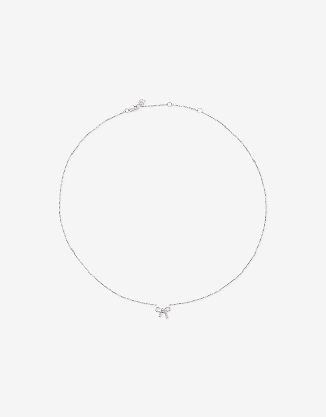 Michael Hill - Bow Necklace and Stud Earrings Gift Set with Cubic Zirconia in Sterling Silver
