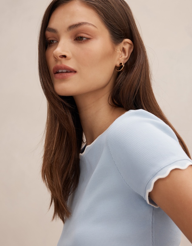 Forever New - Rebecca Scallop Neck Trim T-shirt