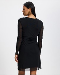 & Other Stories - Ruched Mesh Mini Dress