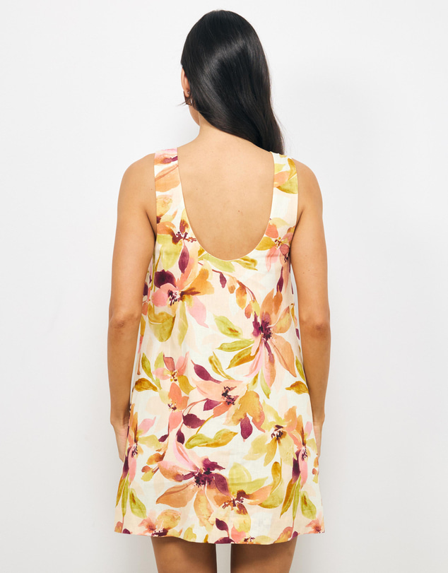 AERE - Mili Linen Trapeze Mini Dress