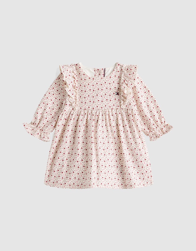 Tommy Hilfiger - Ditsy Floral Frill Relaxed Corduroy Dress - Babies