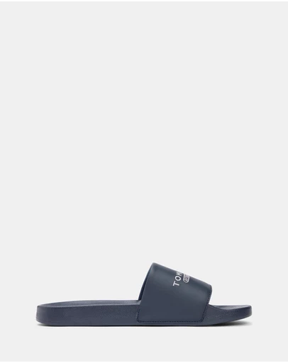 Tommy Hilfiger - Raised Embroidery Pool Slides - Men's