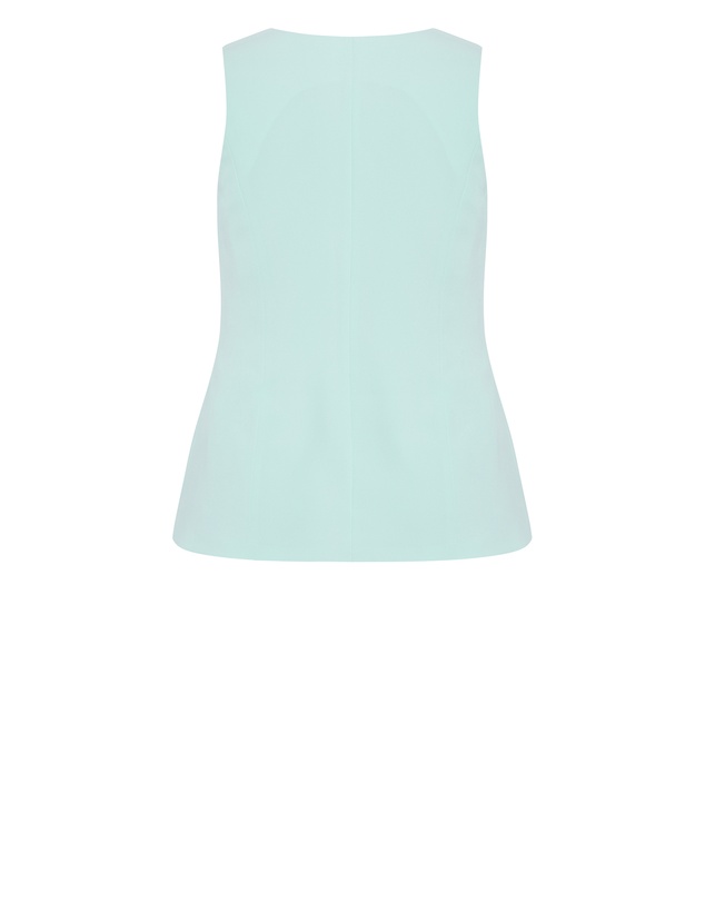 City Chic - Plus size Abbie Vest - spearmint