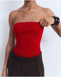 M.N.G - Gyal Strapless Fitted Top