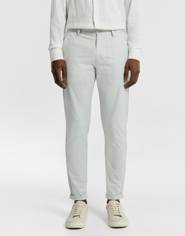 yd. - Terrazzo Check Skinny Chino