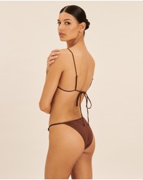 AERE - Bead Detail Triangle Bikini Top