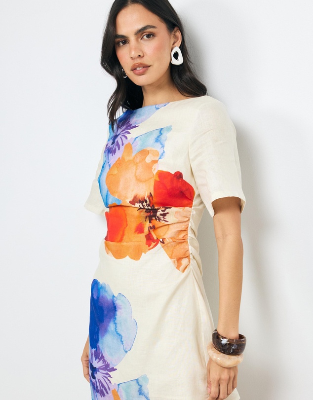 AERE - Lea Linen Mini Dress