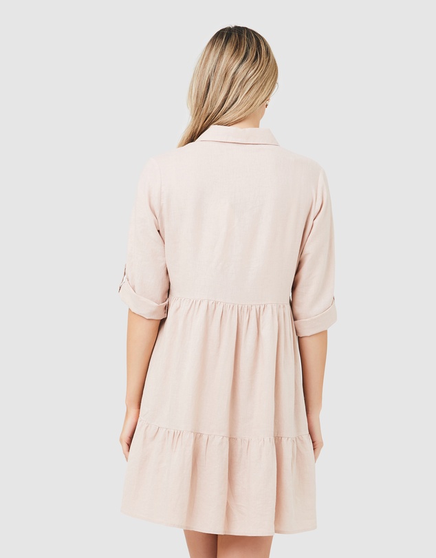 Ripe Maternity - Adel Linen Button Through Dress