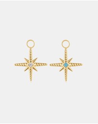 Ania Haie - Gold Turquoise and Cubic Ziconia Star Earring Charm