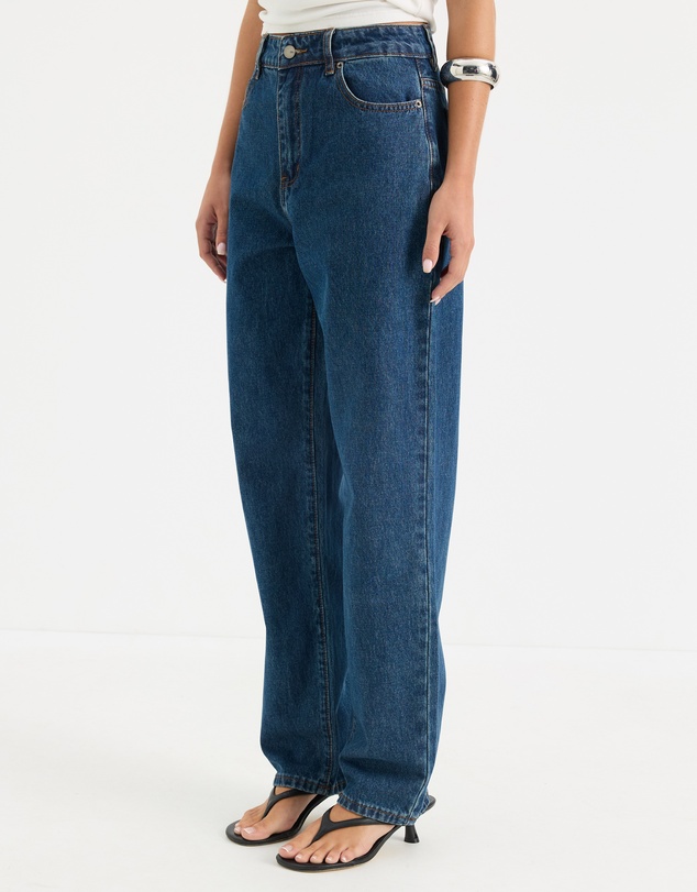 Calli - Romee High Rise Relaxed Straight Jeans