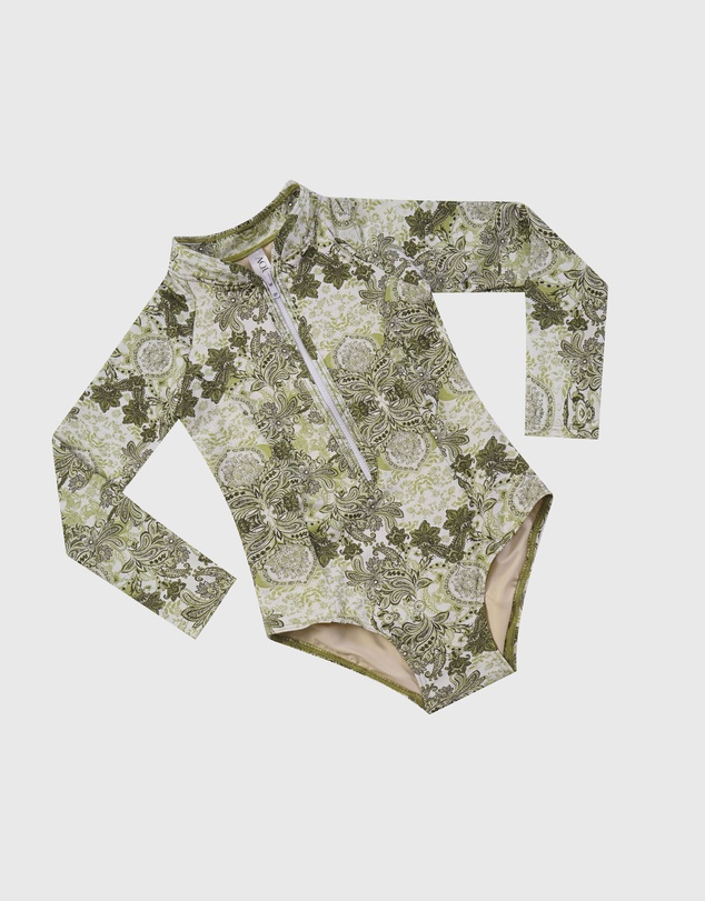 Aqua Blu Kids - Tapestry Long Sleeve One Piece - Kids