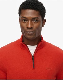 Superdry - Wool Blend Half Zip Slim Fit Jumper