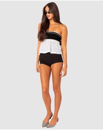 EDIKTED - Rena ribbed peplum top