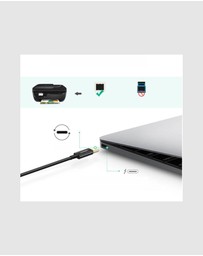 Ugreen - UGreen USB-C to USB-B Printer Cable 2m 480Mbps Black