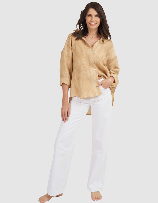 CAMIXA - Exalina Oversized Crinkle Linen Shirt