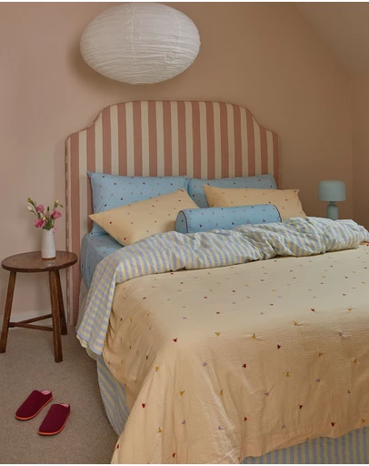 Mosey Me - Forget Me Not Embroidered Quilt Cover