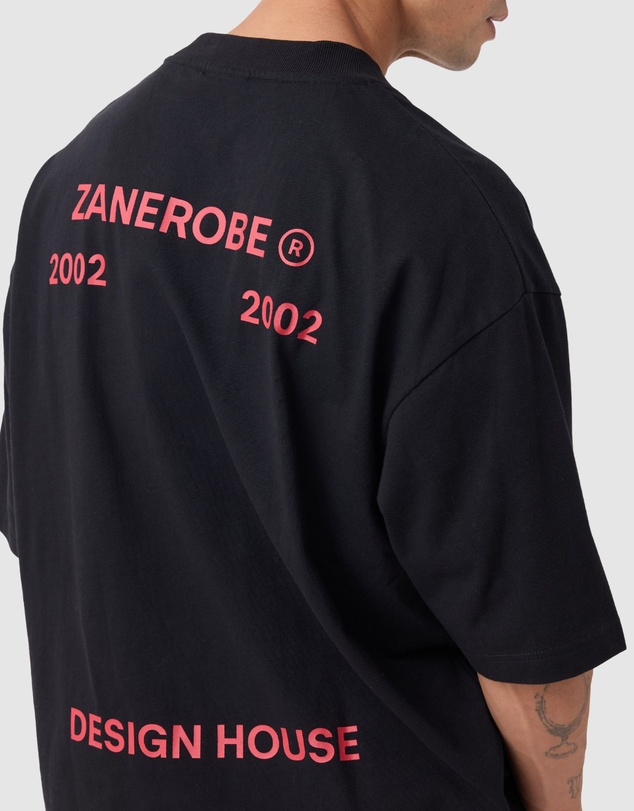 Zanerobe - Stacked Flow Tee Black