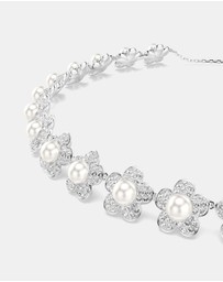 Swarovski - Ariana Grande X Swarovski Choker, Crystal Pearl, Round Cut, White, Rhodium Plated
