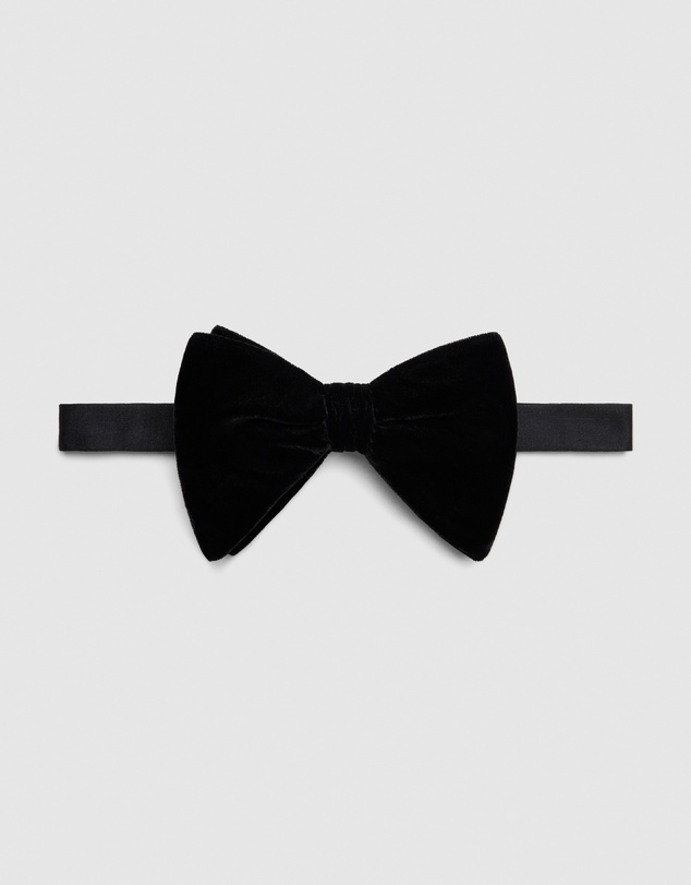 Politix - Large Black Velvet Bow Tie