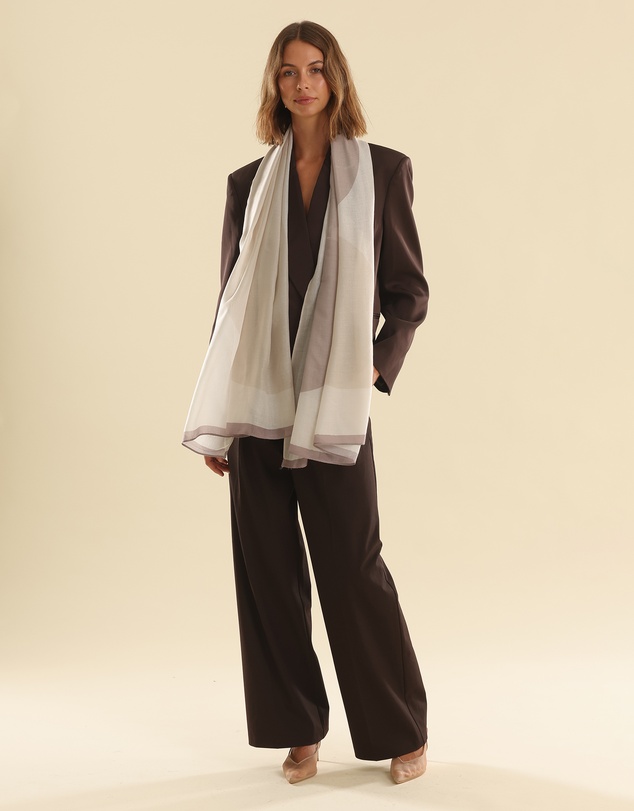 Morgan & Taylor - Lotus Light-Weight Scarf in Burgundy Red