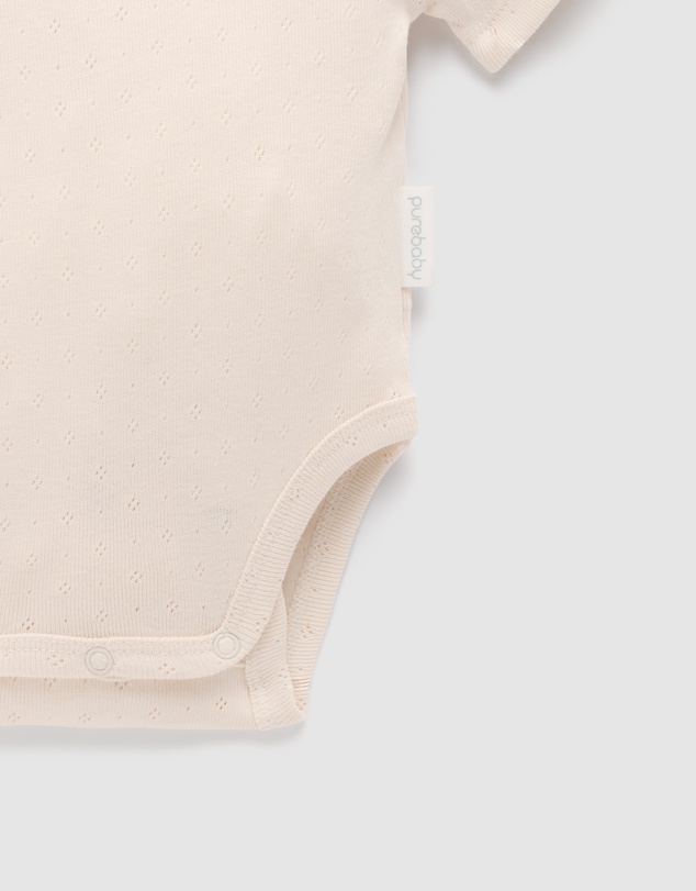 Purebaby - Pointelle Bodysuit-Kids-Babies