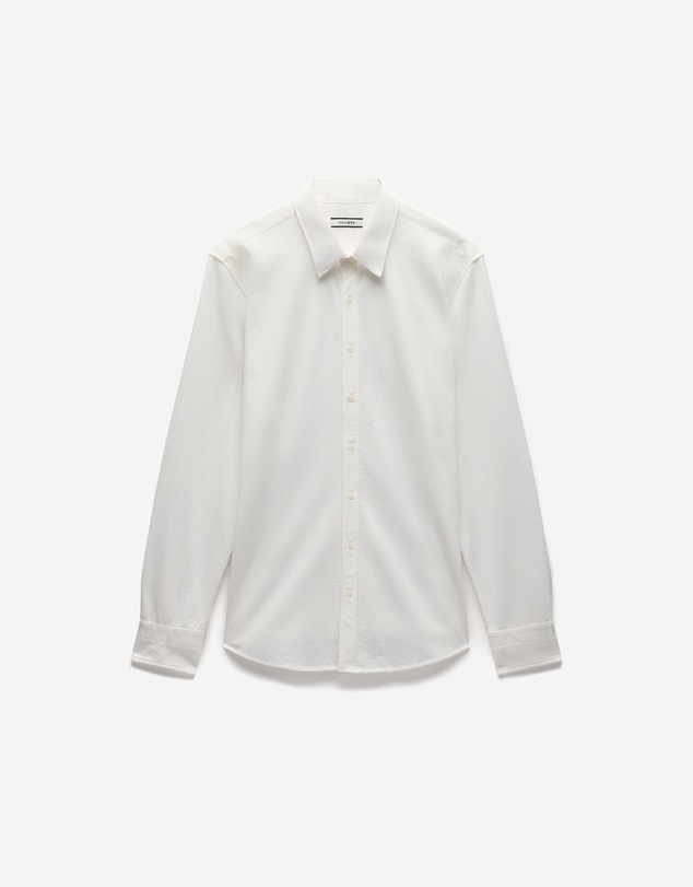 Calibre - Textured Knit Stretch Shirt Off White