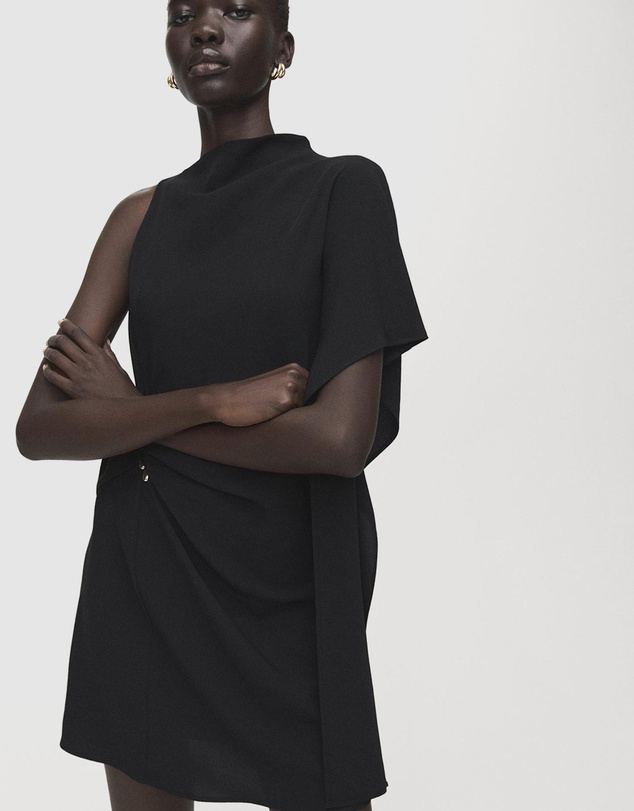 M.N.G - Short Asymmetrical Sleeve Dress