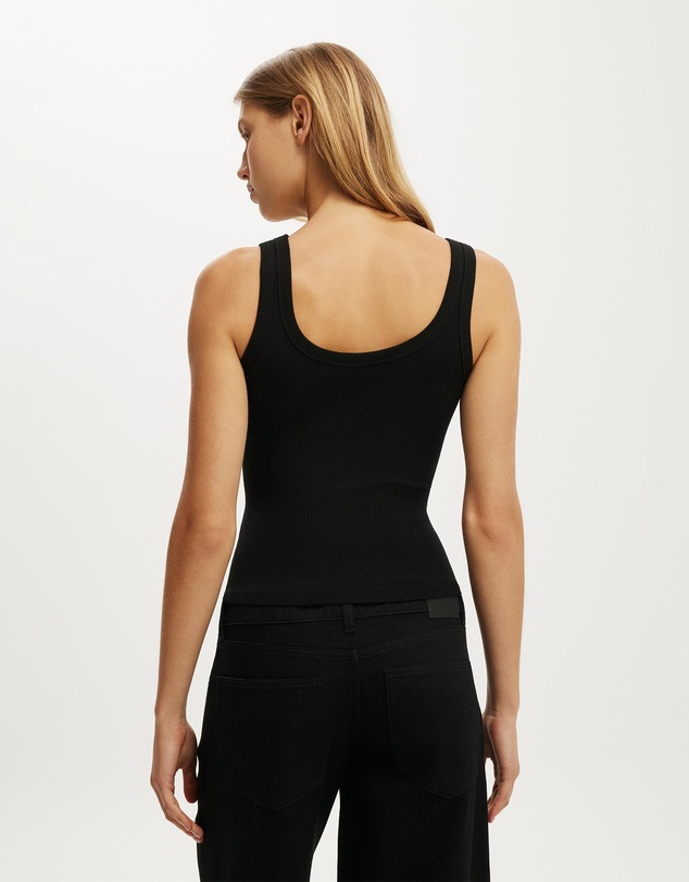 Cotton On - Blake Rib Scoop Tank