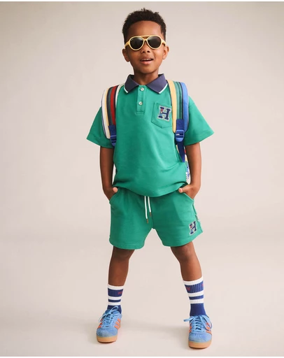 Huxbaby - Collegiate Pique Shorts - Babies-Teens
