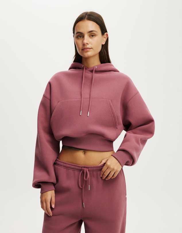 Cotton On Body Active - Plush Cropped Bubble Hoodie
