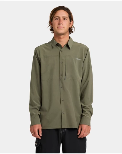 Quiksilver - Mens Longline Performance Long Sleeve Shirt