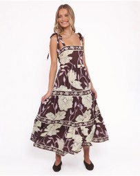 Petal & Pup - Leonor Maxi Dress - Yellow Brown Floral