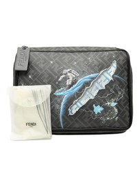 Pre-Loved by Azura Reborn - Pre-Loved Zucca Coated Canvas Surfing Astronaut Clutch