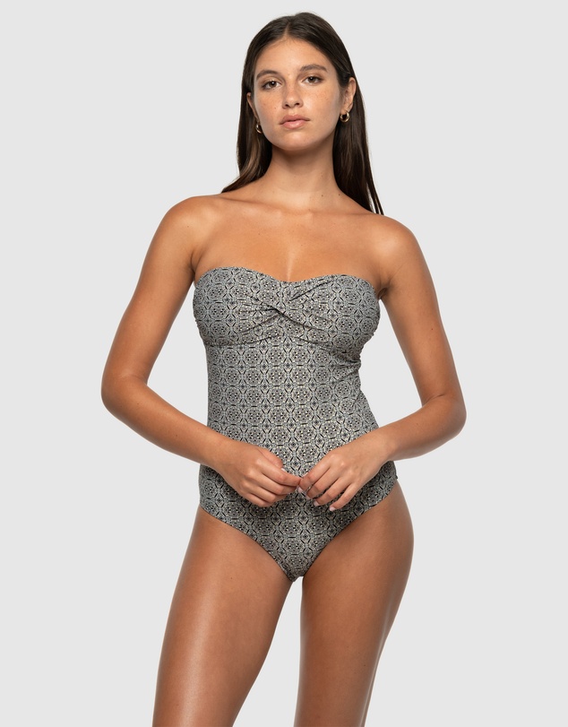 Nip Tuck Swim - Tintilating Tile Jacinta Multifit Bandeau One Piece