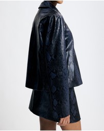 Lover - Evanthe Python Leather Look Jacket