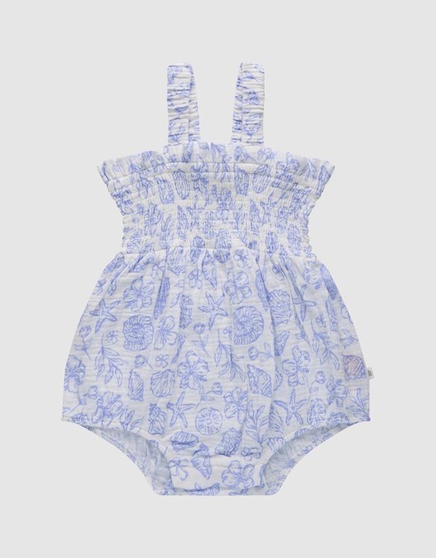 Kynd Baby - Shirred Romper in Coconut