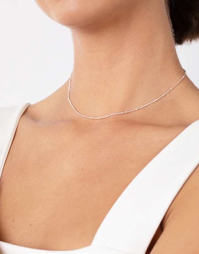 Lovisa - Sterling Silver Fine Ball Chain Choker