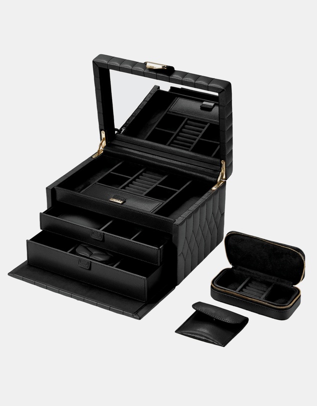 Wolf - WOLF Lauren Medium jewellery Box Black