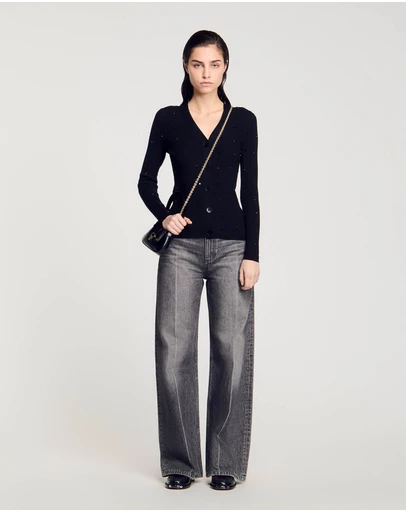 Sandro - Gabrielle Strass Cardigan