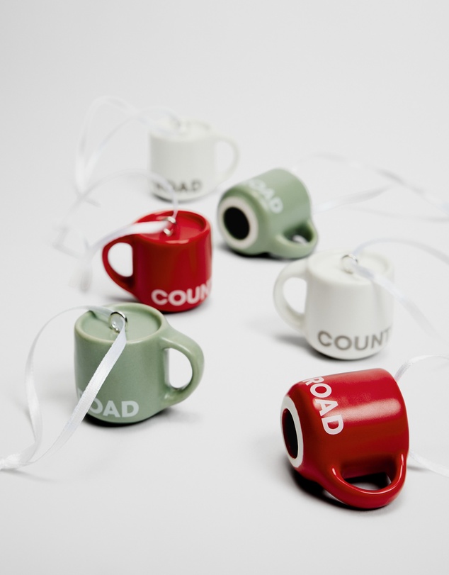 Country Road - Demm Mug Ornament Set Of 6