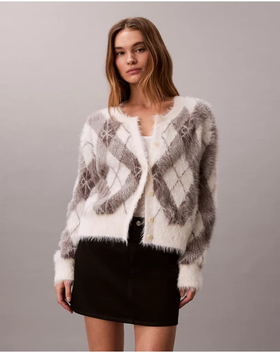 Calvin Klein Jeans - Soft Argyle Relaxed Cardigan