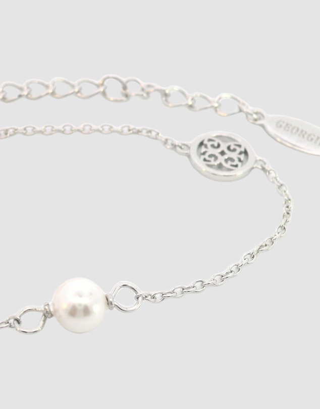 Georgini - Georgini Adagio Touch Of Sparkle Pearl Bracelet Silver 15cm + 4cm