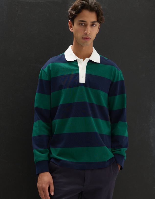 AERE - Striped Rugby Polo